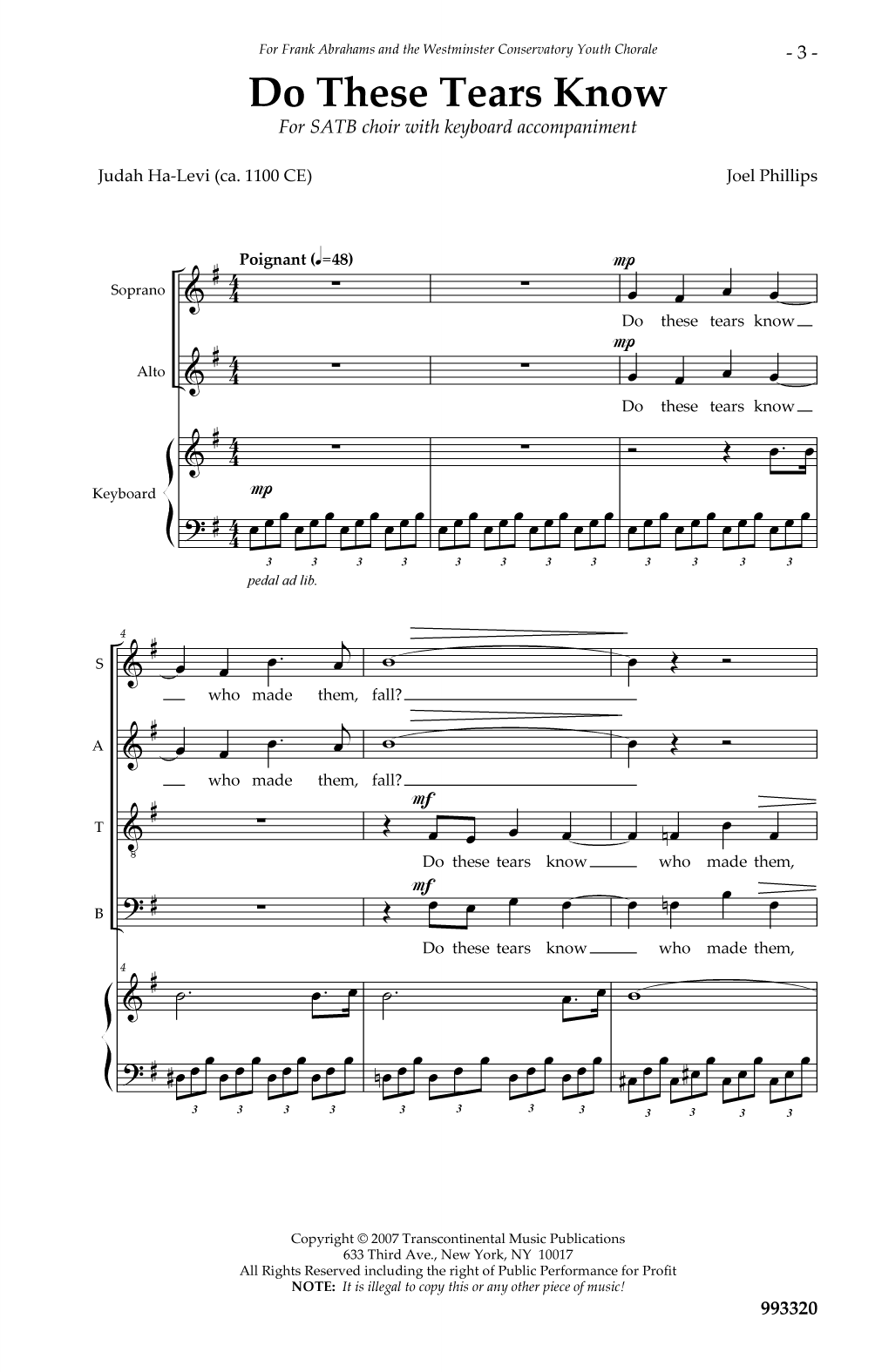 Joel Phillips Do These Tears Know Sheet Music Notes & Chords for Choral - Download or Print PDF