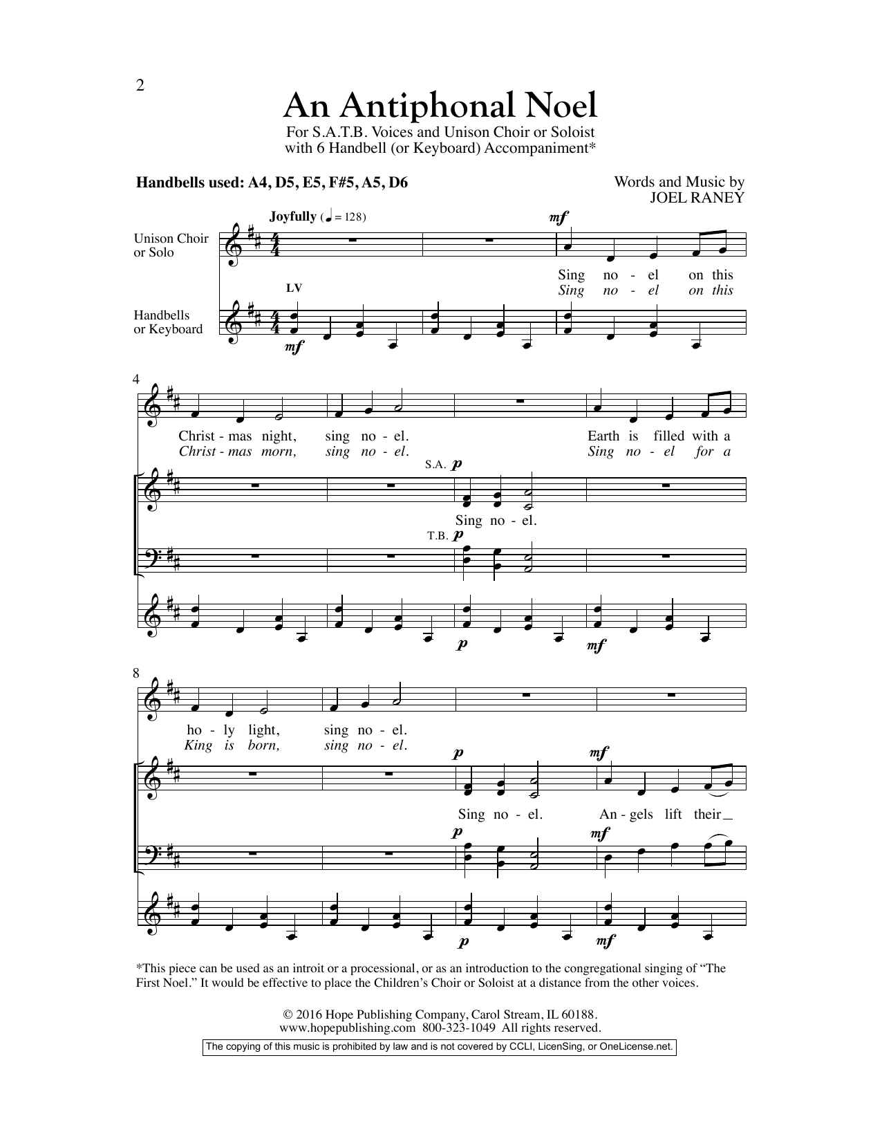 Joel Raney An Antiphonal Noel Sheet Music Notes & Chords for Choir - Download or Print PDF