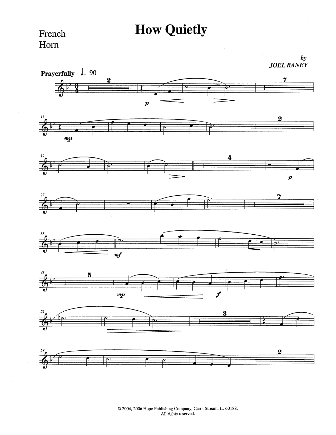 Joel Raney How Quietly - Flugelhorn Solo Sheet Music Notes & Chords for Choir Instrumental Pak - Download or Print PDF