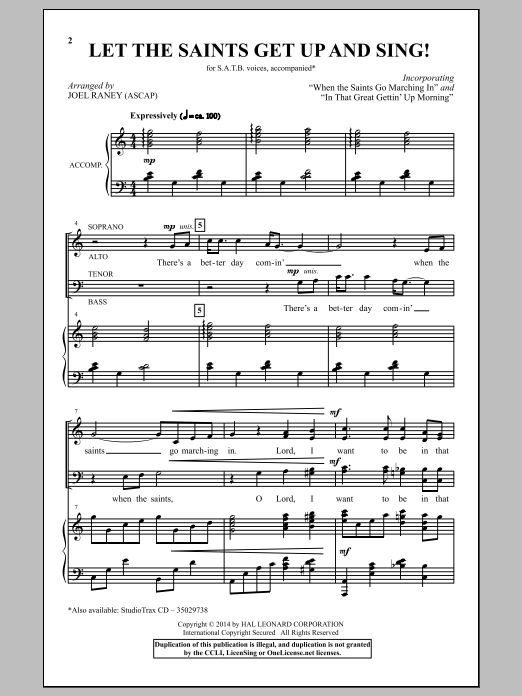 Joel Raney In That Great Gettin' Up Morning Sheet Music Notes & Chords for SATB - Download or Print PDF