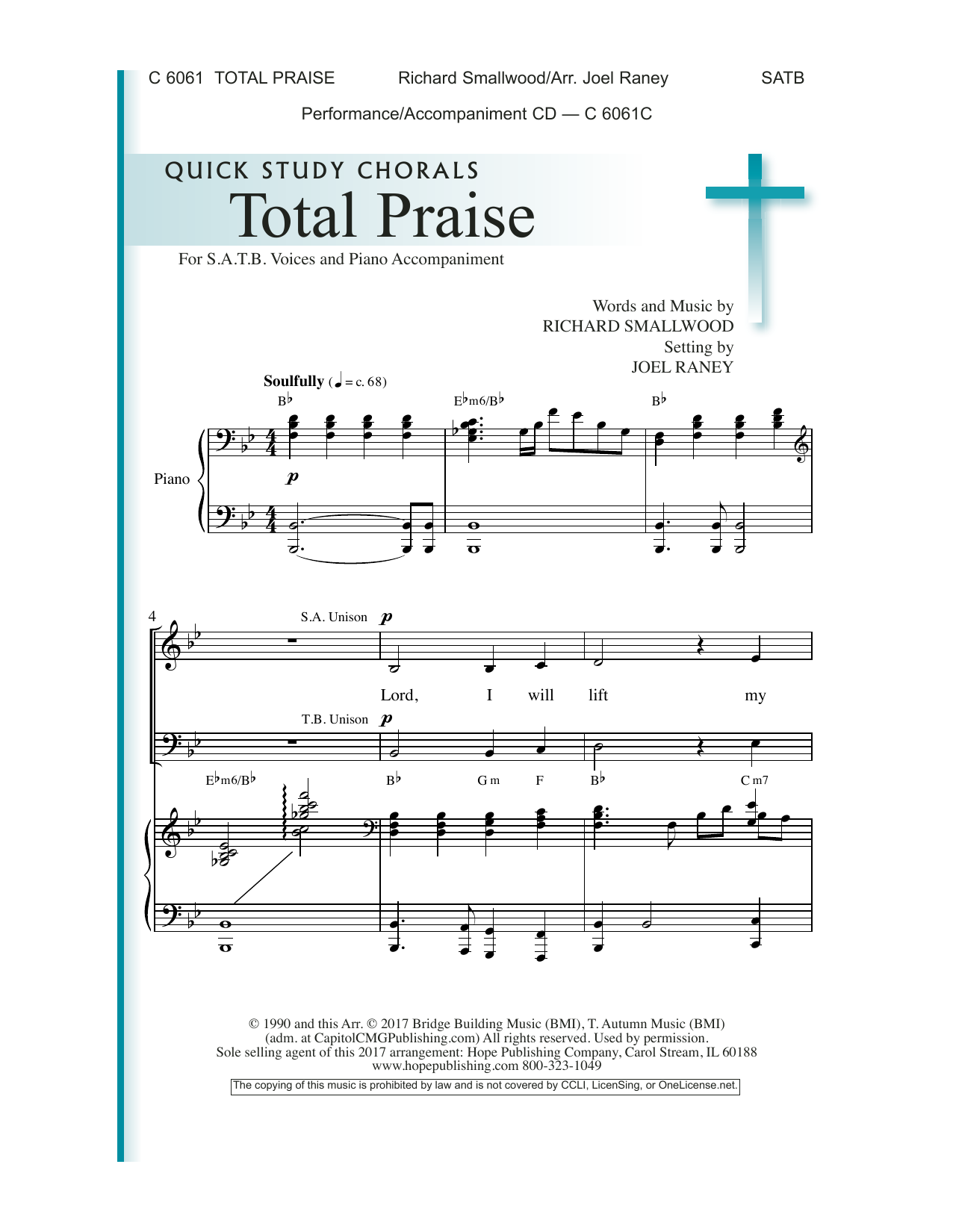 Joel Raney Total Praise Sheet Music Notes & Chords for Choir - Download or Print PDF
