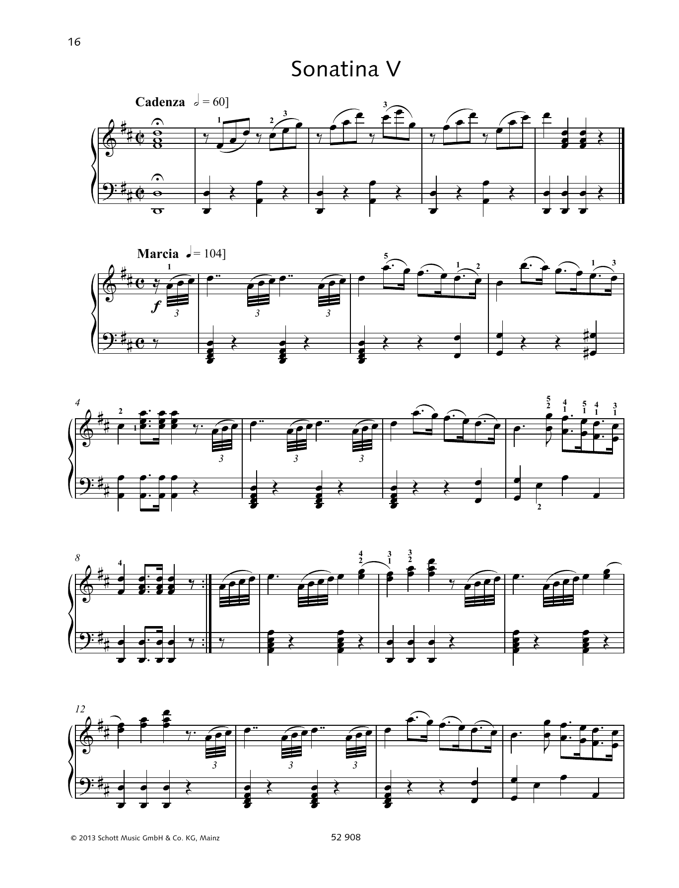 Johann Baptist Vanhal Sonatina V Sheet Music Notes & Chords for Piano Solo - Download or Print PDF