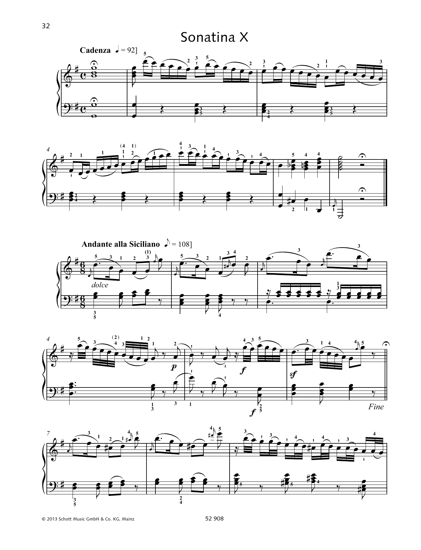Johann Baptist Vanhal Sonatina X Sheet Music Notes & Chords for Piano Solo - Download or Print PDF Johann Baptist Vanhal Sonatina X Sheet Music Notes & Chords for Piano Solo - Download or Print PDF