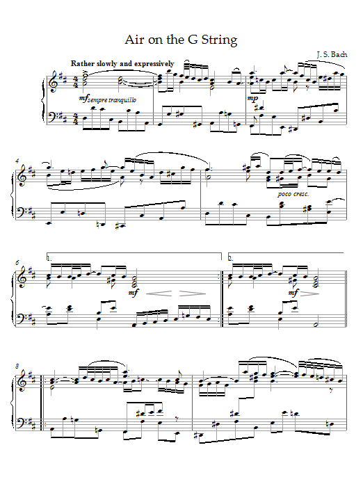 Johann Sebastian Bach Air On The G String Sheet Music Notes & Chords for Guitar Tab - Download or Print PDF