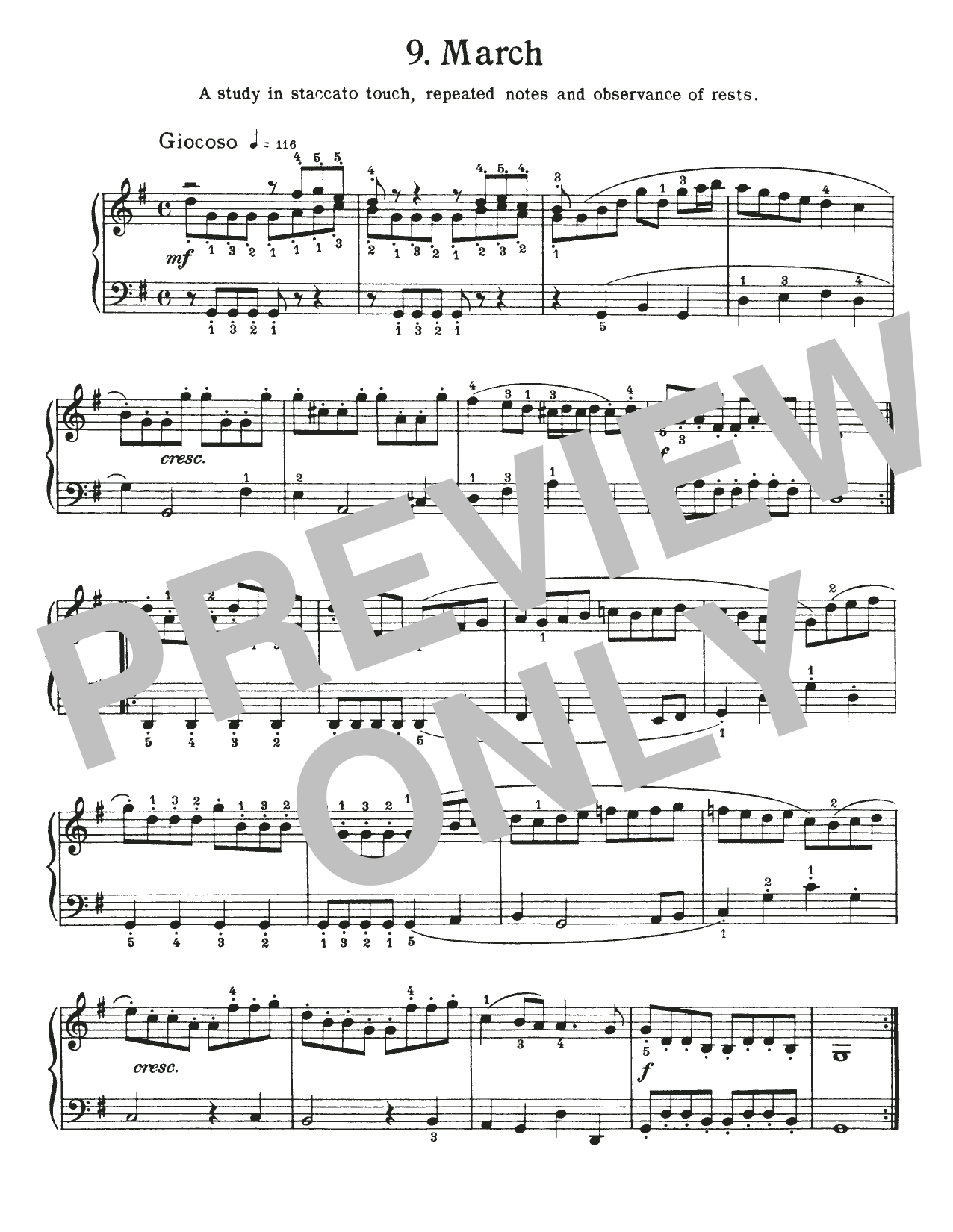 Johann Sebastian Bach March In G Major, BWV Appendix 124 Sheet Music Notes & Chords for Piano Solo - Download or Print PDF