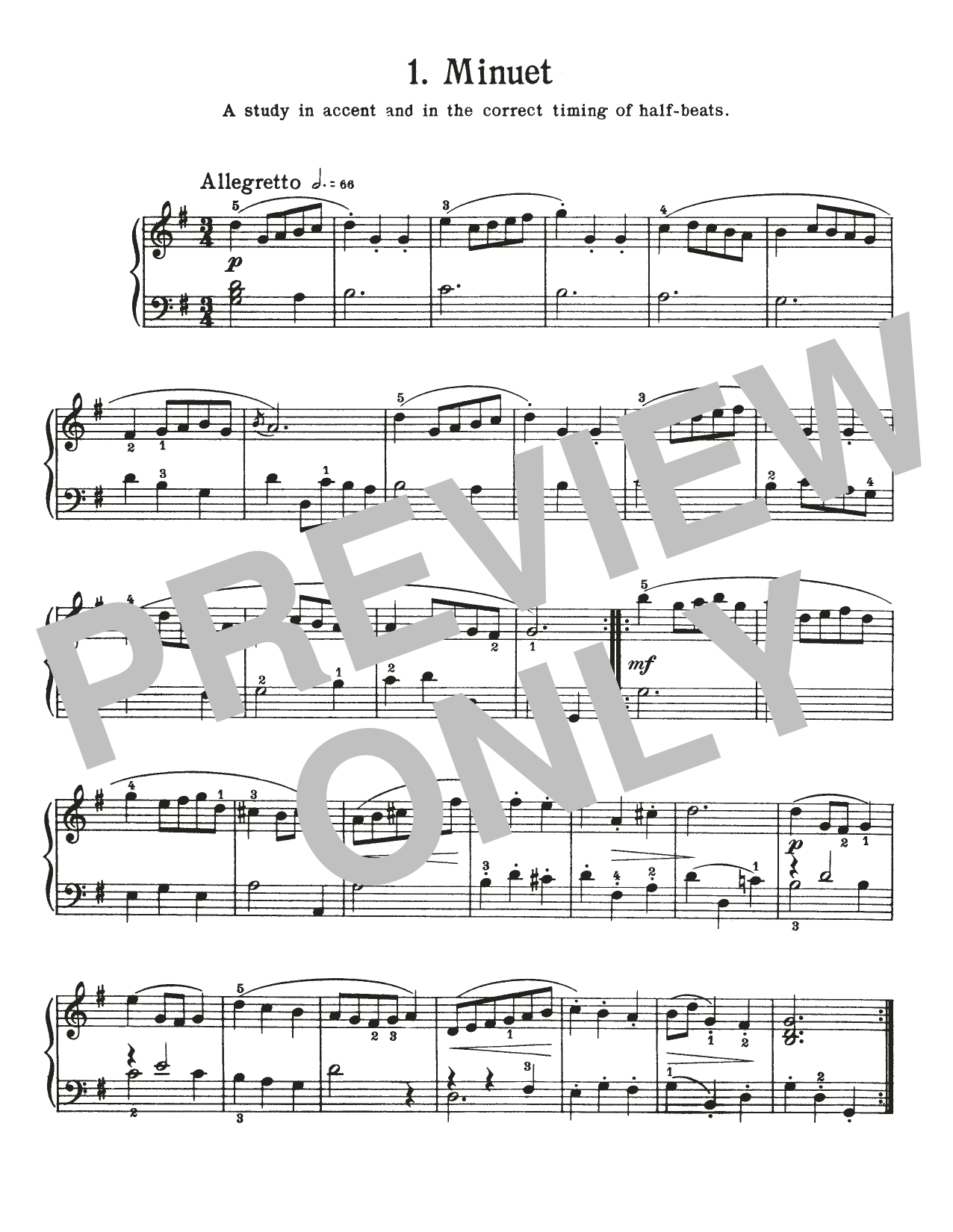 Johann Sebastian Bach Minuet In G Major, BWV Anh. 114 Sheet Music Notes & Chords for Piano Solo - Download or Print PDF