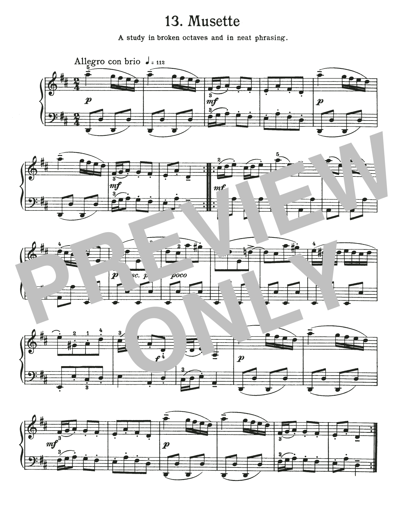 Johann Sebastian Bach Musette In D Major, BWV Appendix 126 Sheet Music Notes & Chords for Piano Solo - Download or Print PDF