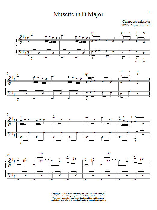 Johann Sebastian Bach Musette in D Major Sheet Music Notes & Chords for Guitar Ensemble - Download or Print PDF
