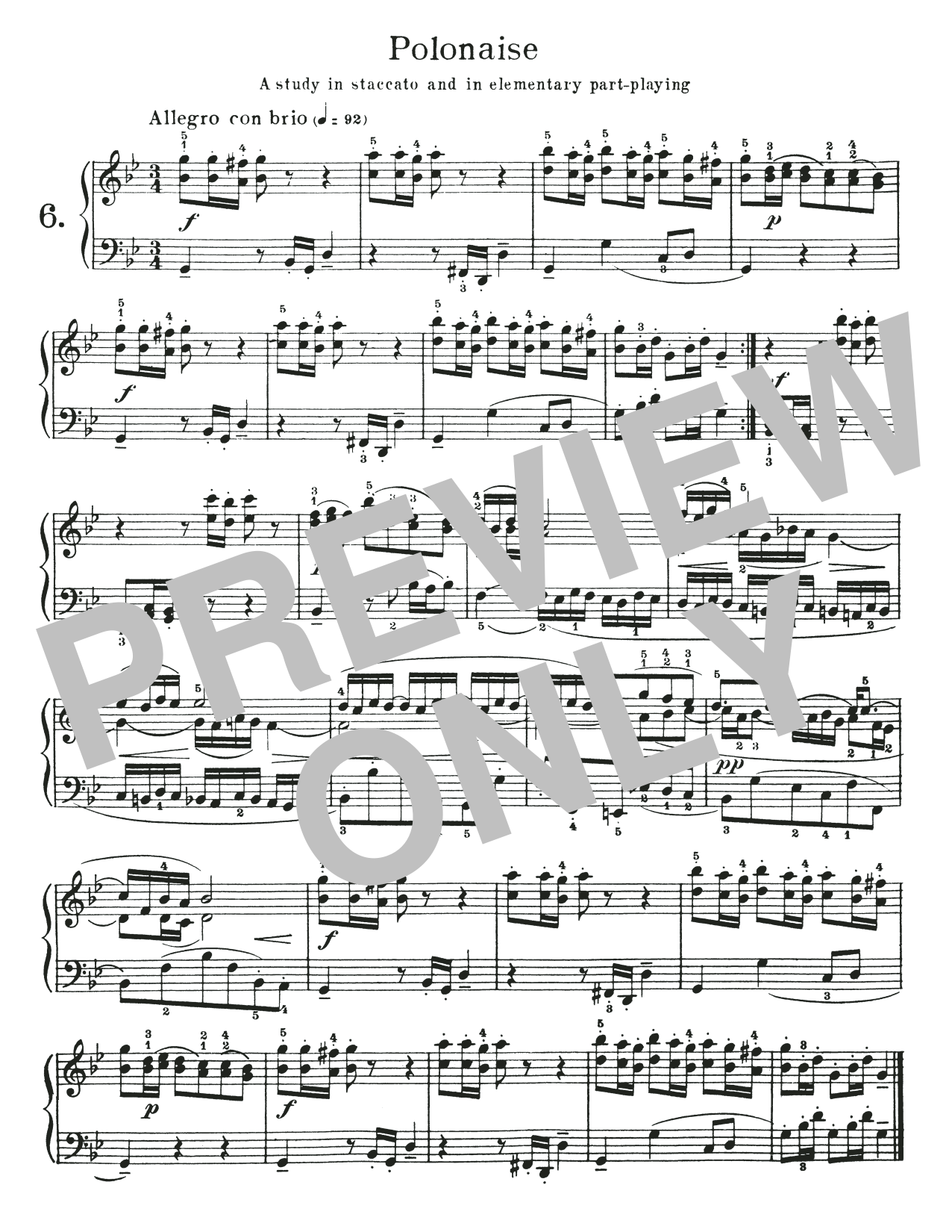 Johann Sebastian Bach Polonaise In G Minor, BWV App 123 Sheet Music Notes & Chords for Piano Solo - Download or Print PDF