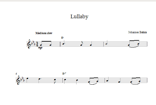 Johannes Brahms Lullaby Sheet Music Notes & Chords for Flute - Download or Print PDF