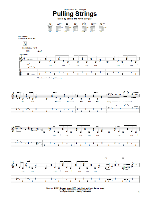 John 5 Pulling Strings Sheet Music Notes & Chords for Guitar Tab - Download or Print PDF