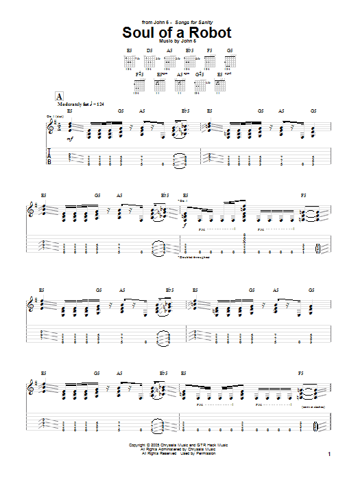 John 5 Soul Of A Robot Sheet Music Notes & Chords for Guitar Tab - Download or Print PDF