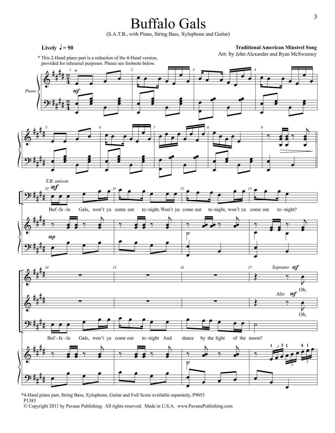 John Alexander Buffalo Gals Sheet Music Notes & Chords for Choral - Download or Print PDF