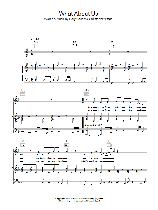 John Barrowman What About Us Sheet Music Notes & Chords for Piano, Vocal & Guitar - Download or Print PDF John Barrowman What About Us Sheet Music Notes & Chords for Piano, Vocal & Guitar - Download or Print PDF