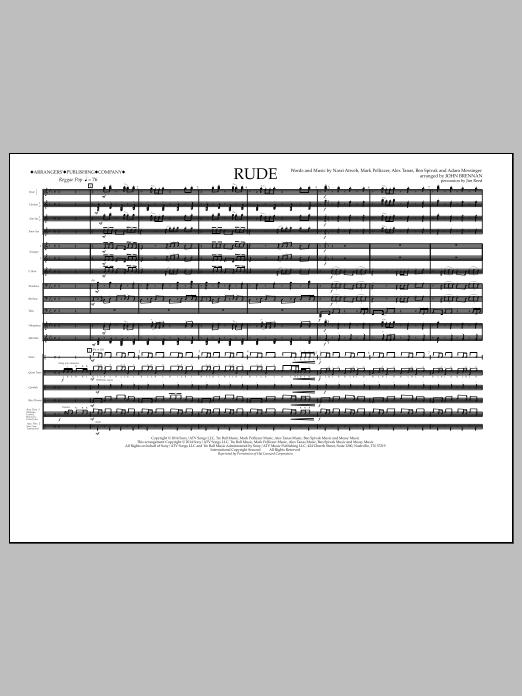 John Brennan Rude - Full Score Sheet Music Notes & Chords for Marching Band - Download or Print PDF