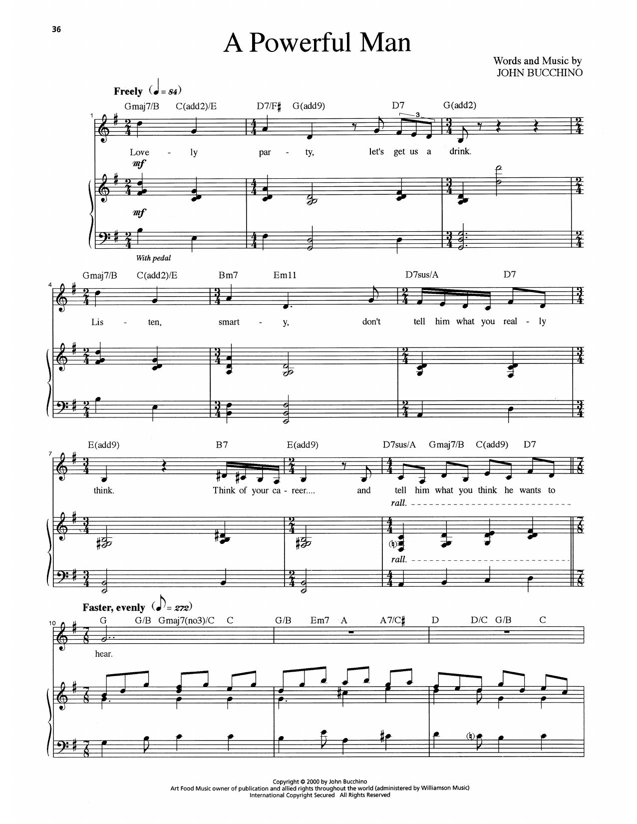 John Bucchino A Powerful Man Sheet Music Notes & Chords for Piano & Vocal - Download or Print PDF