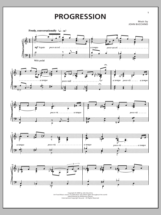 John Bucchino Progression Sheet Music Notes & Chords for Piano & Vocal - Download or Print PDF