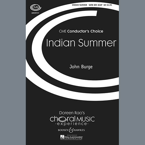 John Burge, Indian Summer, SATB