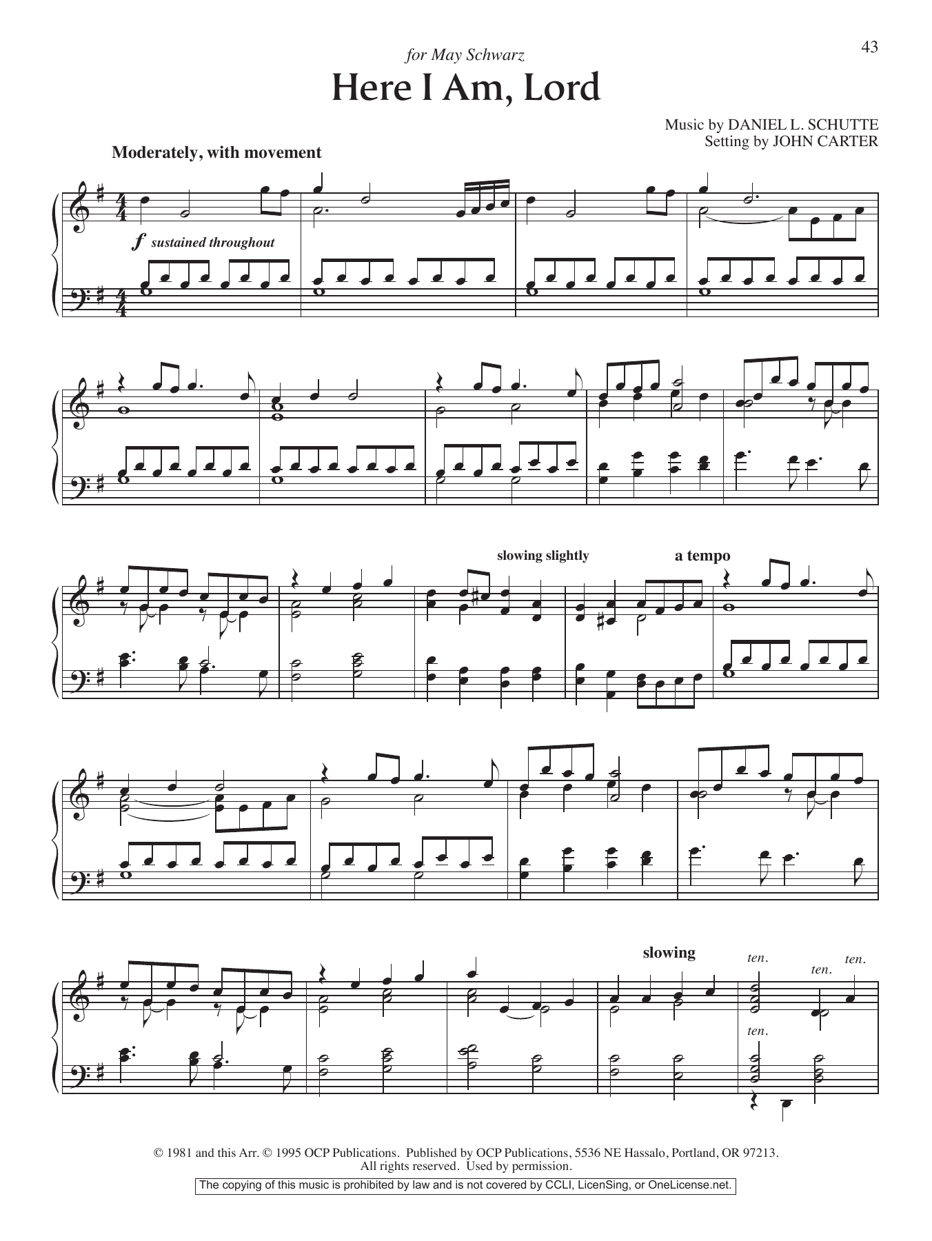 John Carter Here I Am, Lord Sheet Music Notes & Chords for Piano Solo - Download or Print PDF
