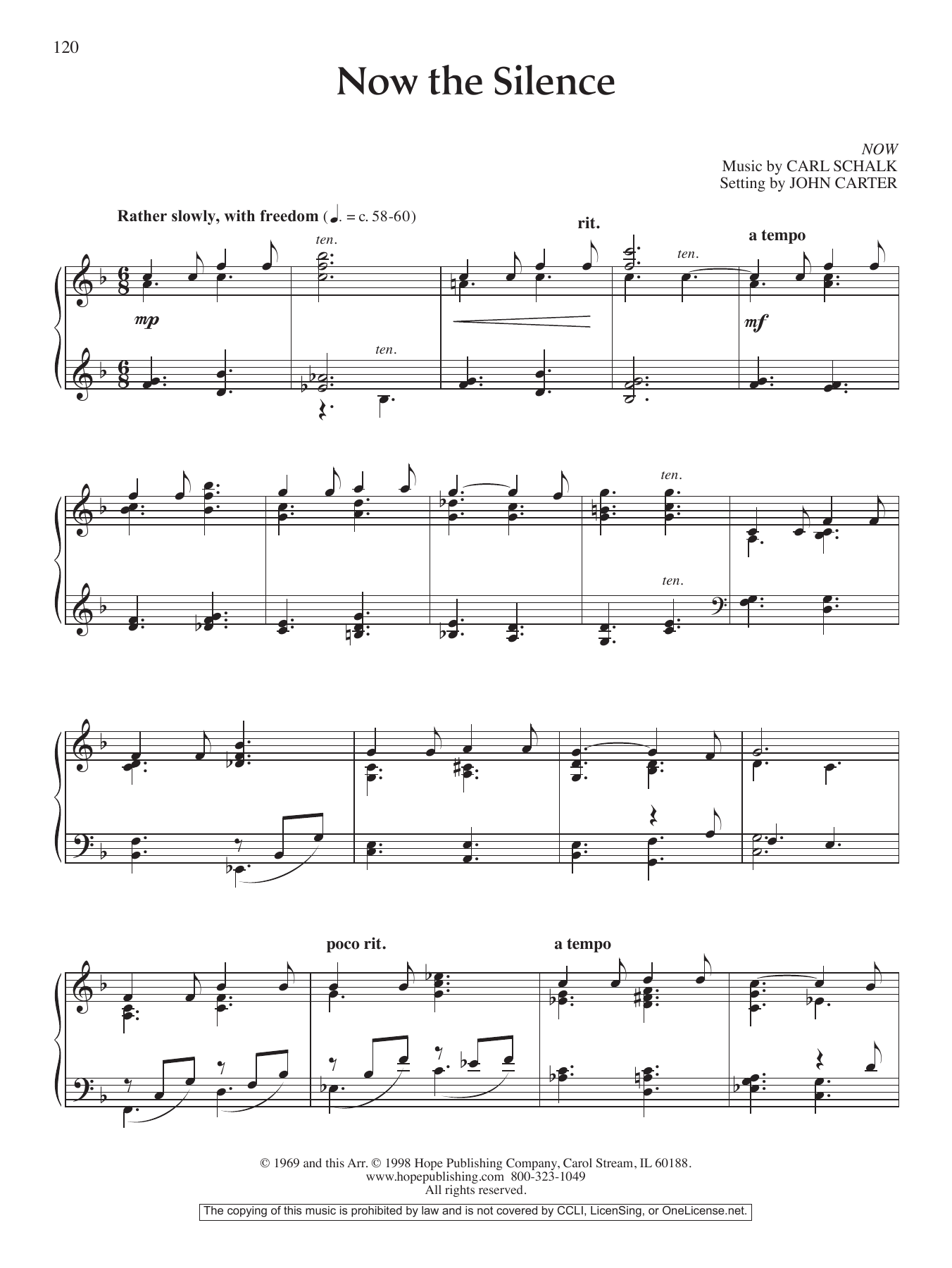 John Carter Now the Silence Sheet Music Notes & Chords for Piano Solo - Download or Print PDF