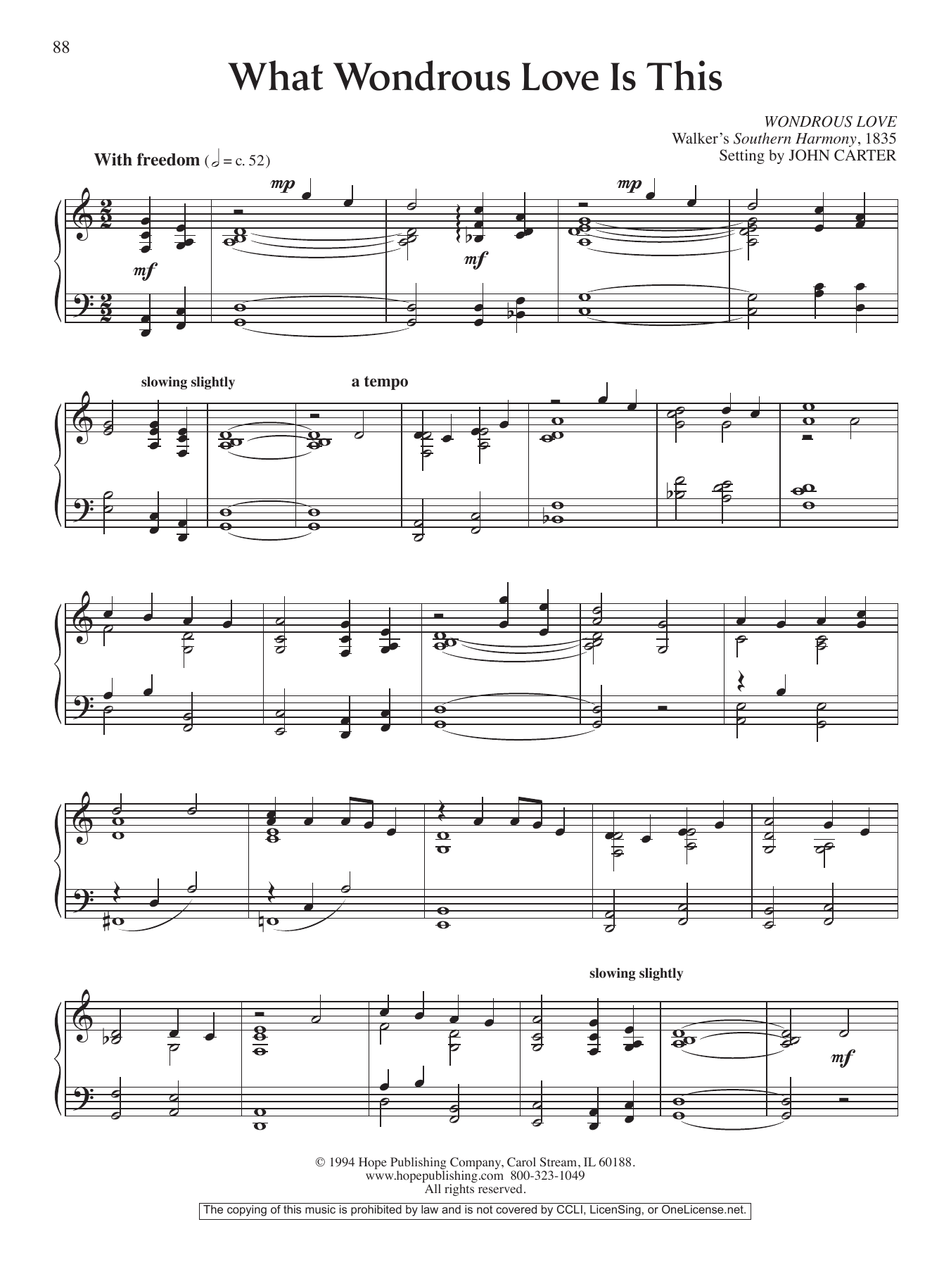 John Carter What Wondrous Love Is This Sheet Music Notes & Chords for Organ - Download or Print PDF