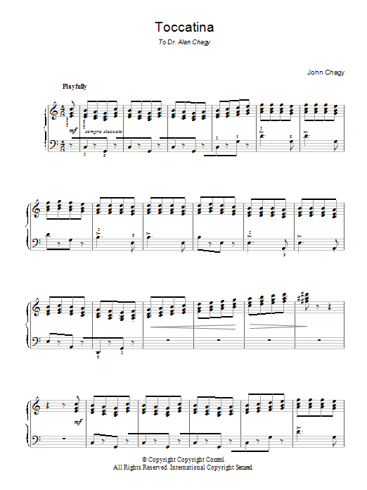 John Chagy Toccatina Sheet Music Notes & Chords for Piano - Download or Print PDF