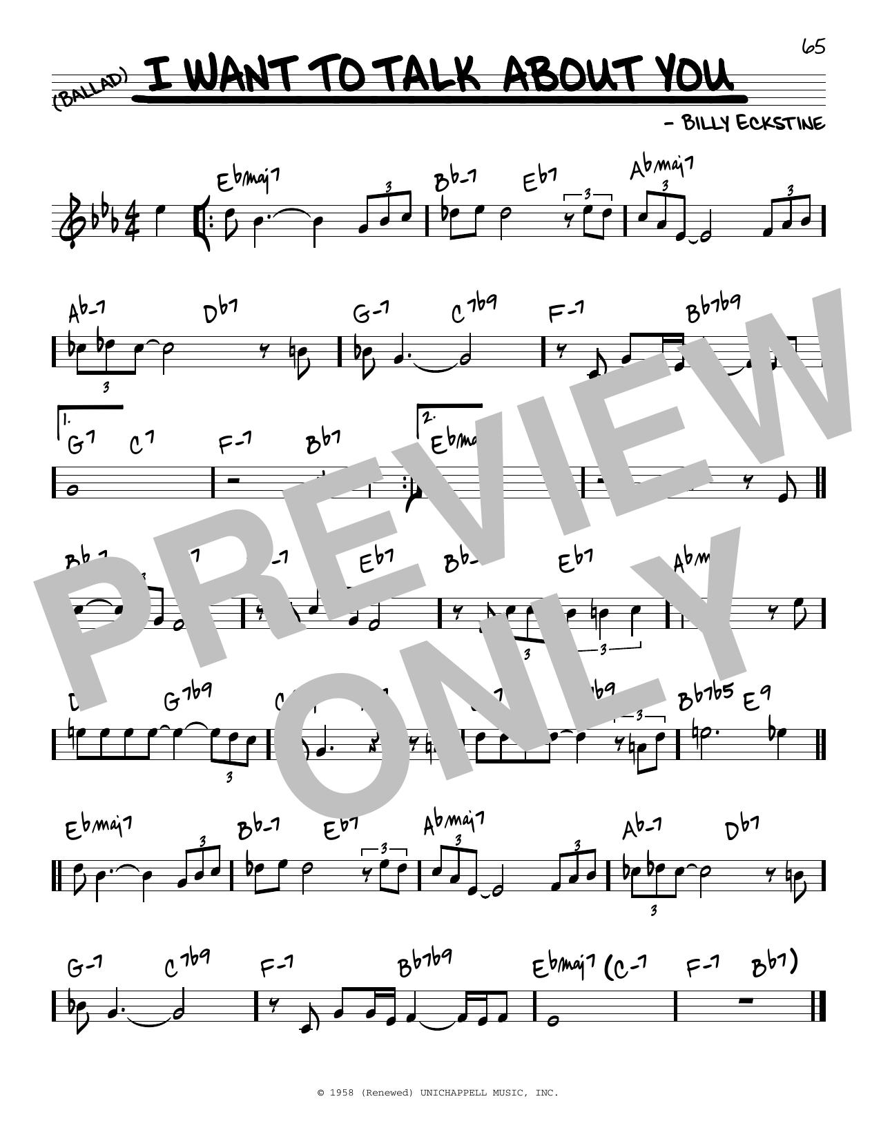 John Coltrane I Want To Talk About You Sheet Music Notes & Chords for Real Book – Melody & Chords - Download or Print PDF