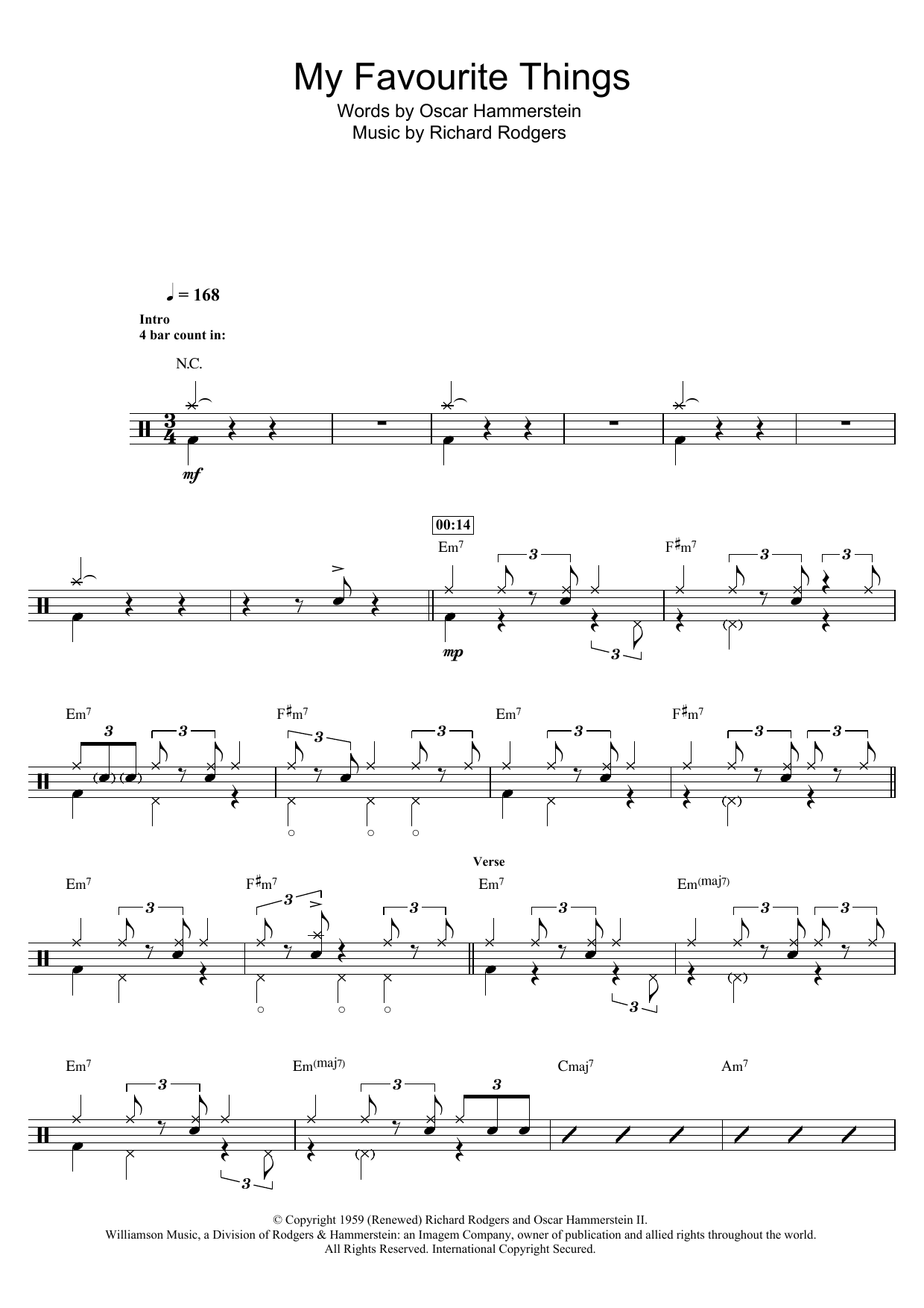 John Coltrane My Favorite Things (from The Sound Of Music) Sheet Music Notes & Chords for Drums - Download or Print PDF