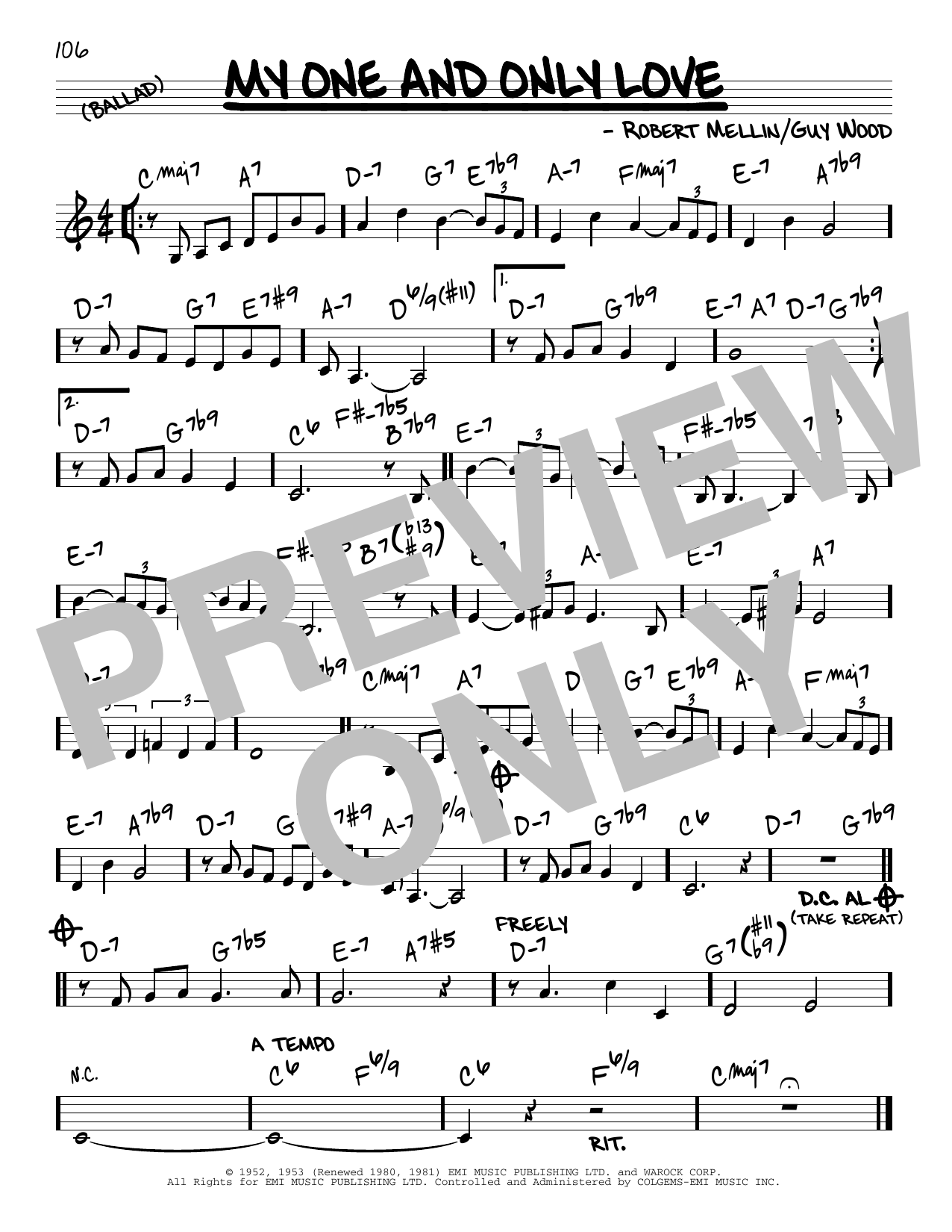 John Coltrane My One And Only Love Sheet Music Notes & Chords for Real Book – Melody & Chords - Download or Print PDF