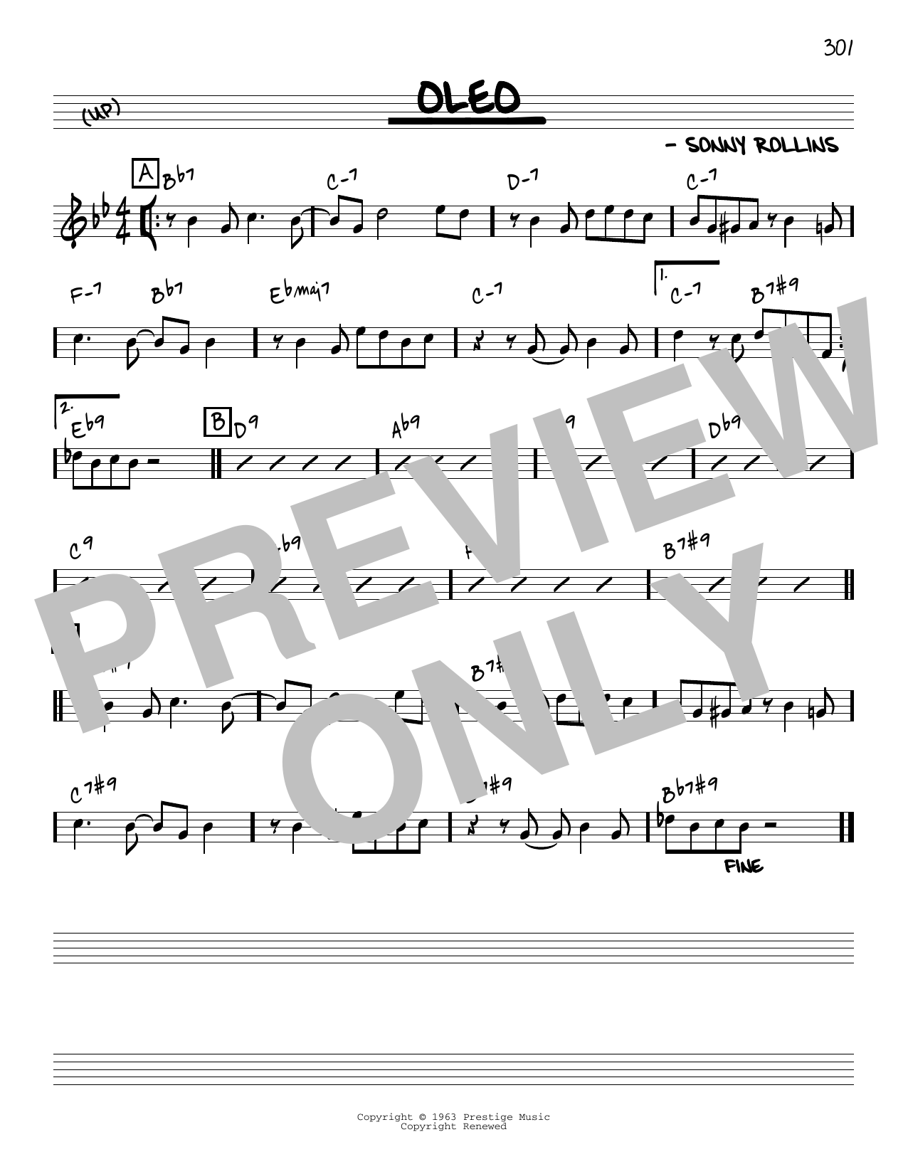 John Coltrane Oleo [Reharmonized version] (arr. Jack Grassel) Sheet Music Notes & Chords for Real Book – Melody & Chords - Download or Print PDF