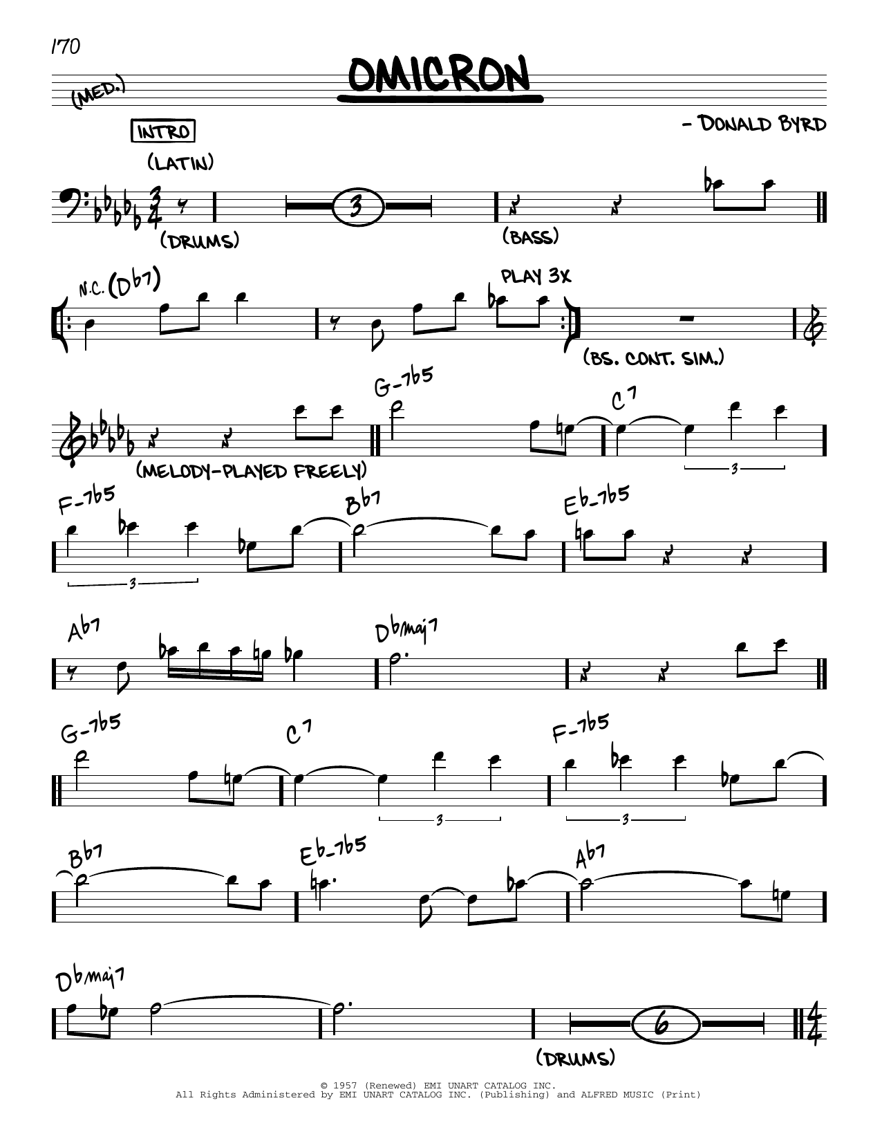 John Coltrane Omicron Sheet Music Notes & Chords for Real Book – Melody & Chords - Download or Print PDF