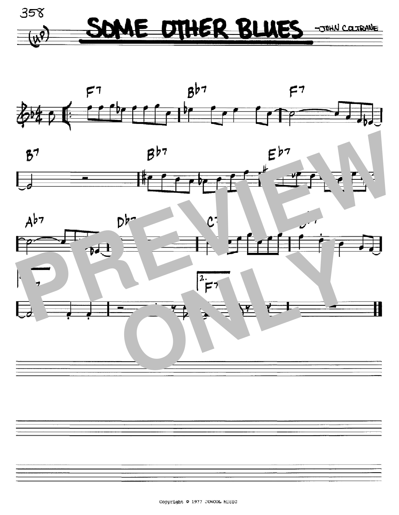 John Coltrane Some Other Blues Sheet Music Notes & Chords for Real Book – Melody & Chords - Download or Print PDF