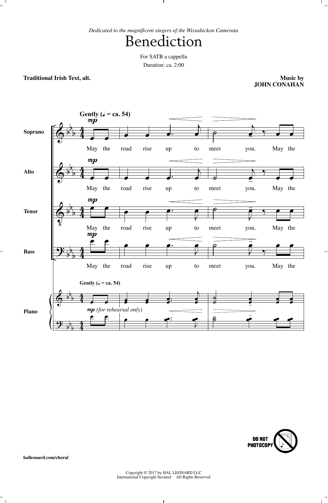 John Conahan Benediction Sheet Music Notes & Chords for SATB - Download or Print PDF