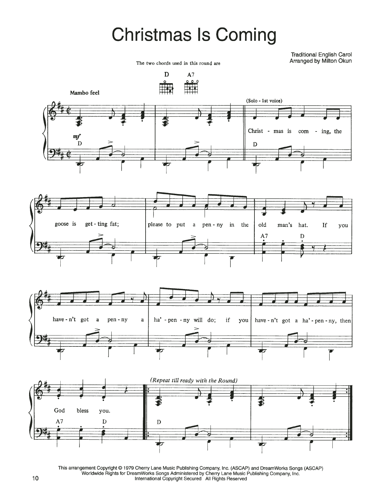 John Denver and The Muppets Christmas Is Coming (from A Christmas Together) Sheet Music Notes & Chords for Piano, Vocal & Guitar (Right-Hand Melody) - Download or Print PDF