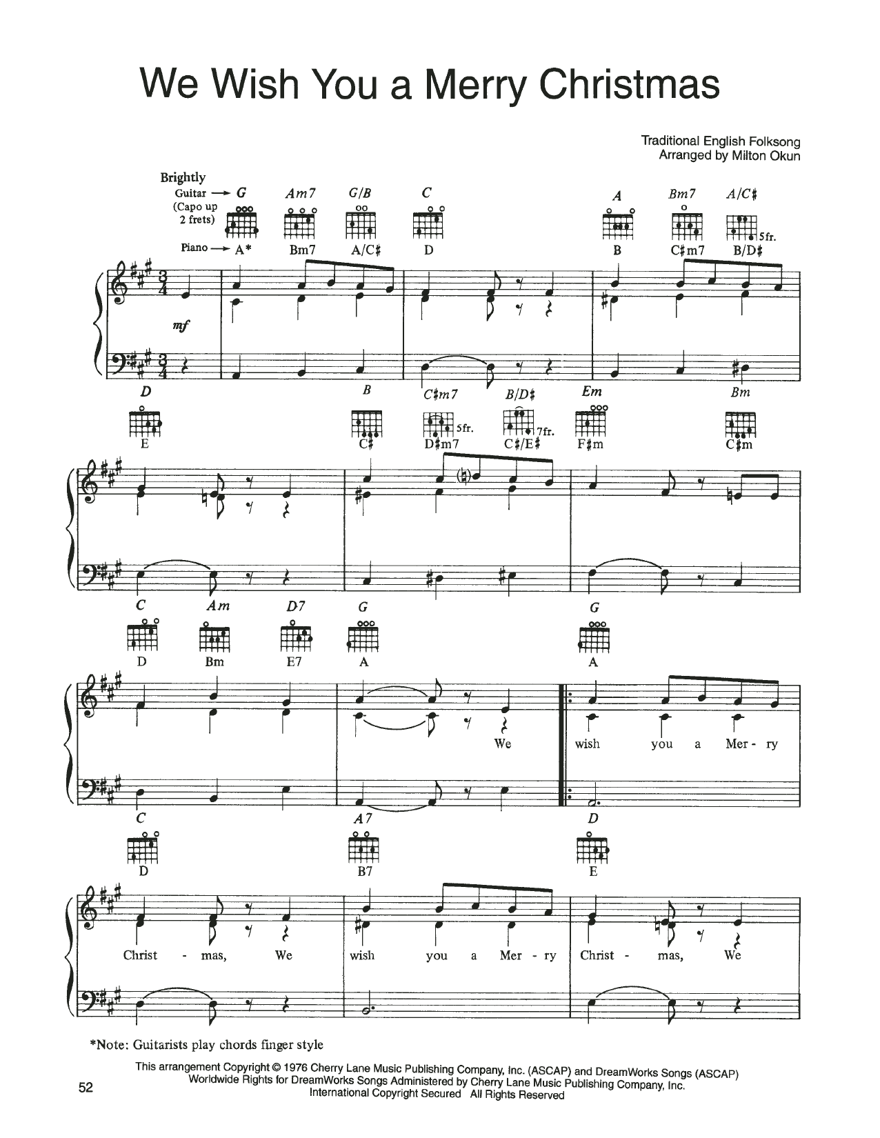 John Denver and The Muppets We Wish You A Merry Christmas (from A Christmas Together) Sheet Music Notes & Chords for Piano, Vocal & Guitar (Right-Hand Melody) - Download or Print PDF