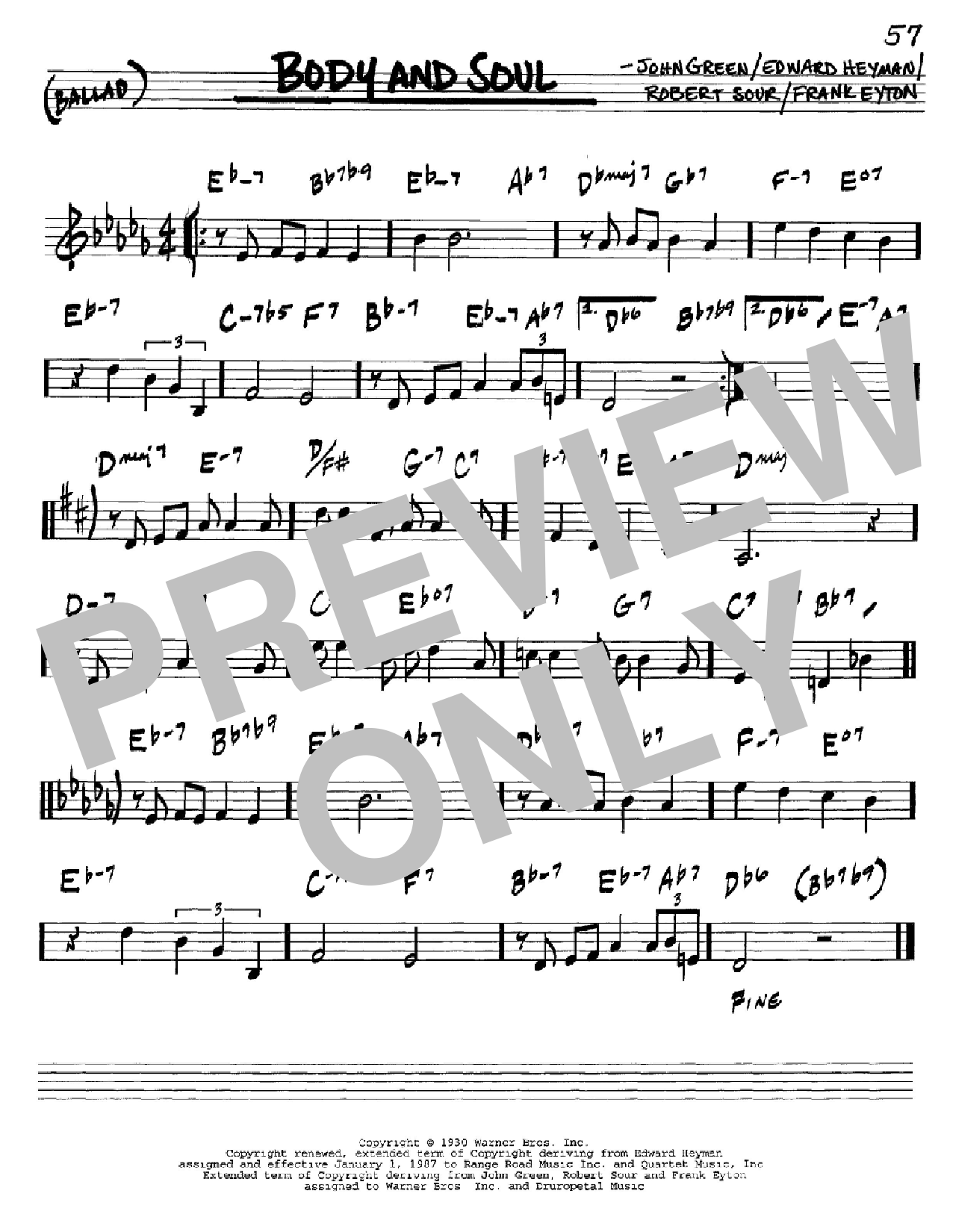 John Green Body And Soul Sheet Music Notes & Chords for Viola - Download or Print PDF