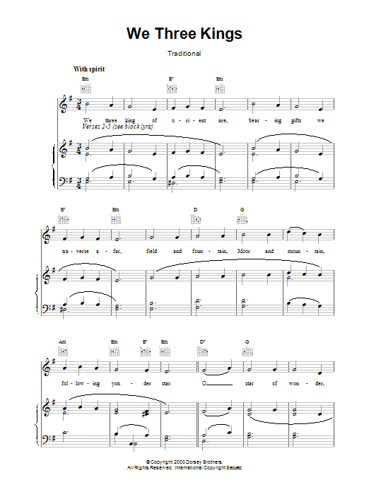 John H. Hopkins, Jr. We Three Kings Of Orient Are Sheet Music Notes & Chords for Alto Saxophone Duet - Download or Print PDF