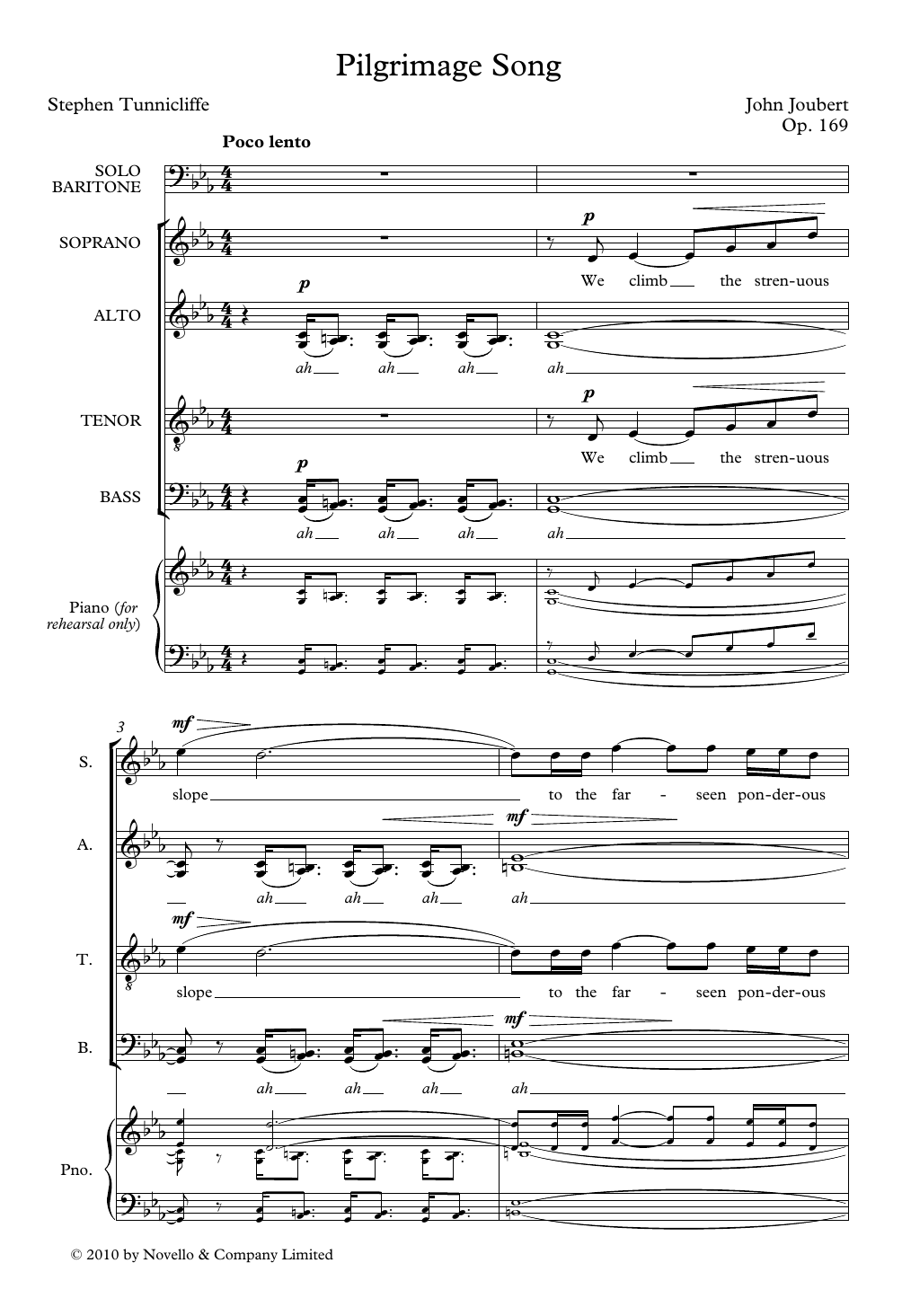 John Joubert Pilgrimage Song Sheet Music Notes & Chords for Choir - Download or Print PDF