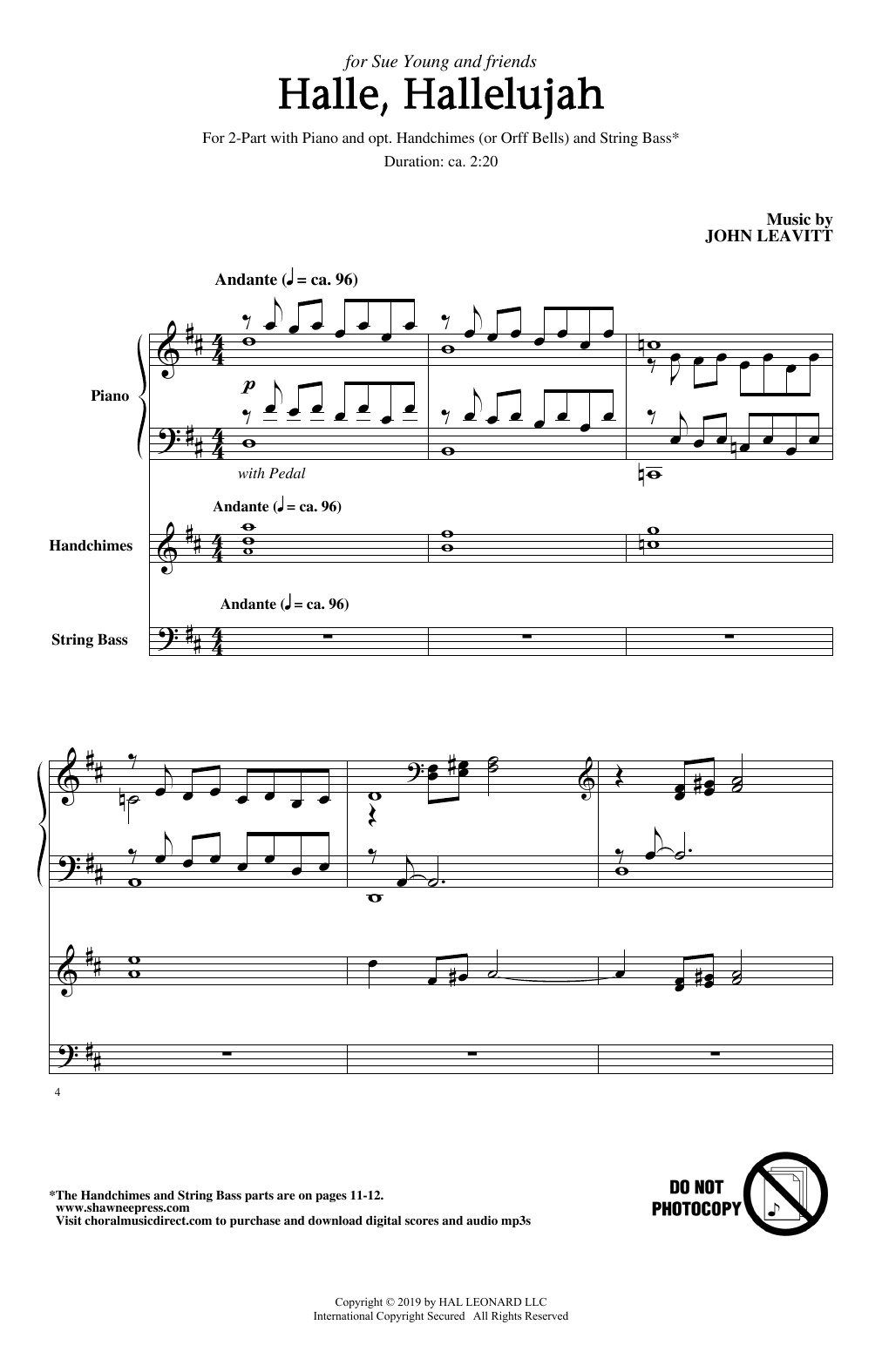 John Leavitt Halle, Hallelujah Sheet Music Notes & Chords for SAB Choir - Download or Print PDF