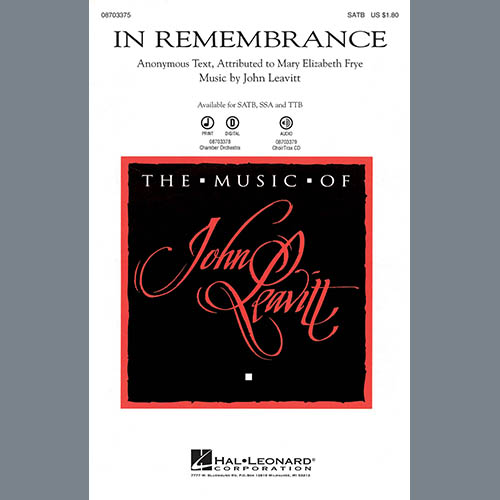 John Leavitt, In Remembrance, SATB