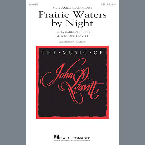 John Leavitt, Prairie Waters By Night, SSA