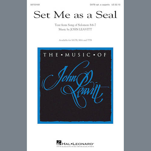 John Leavitt, Set Me As A Seal, SSA