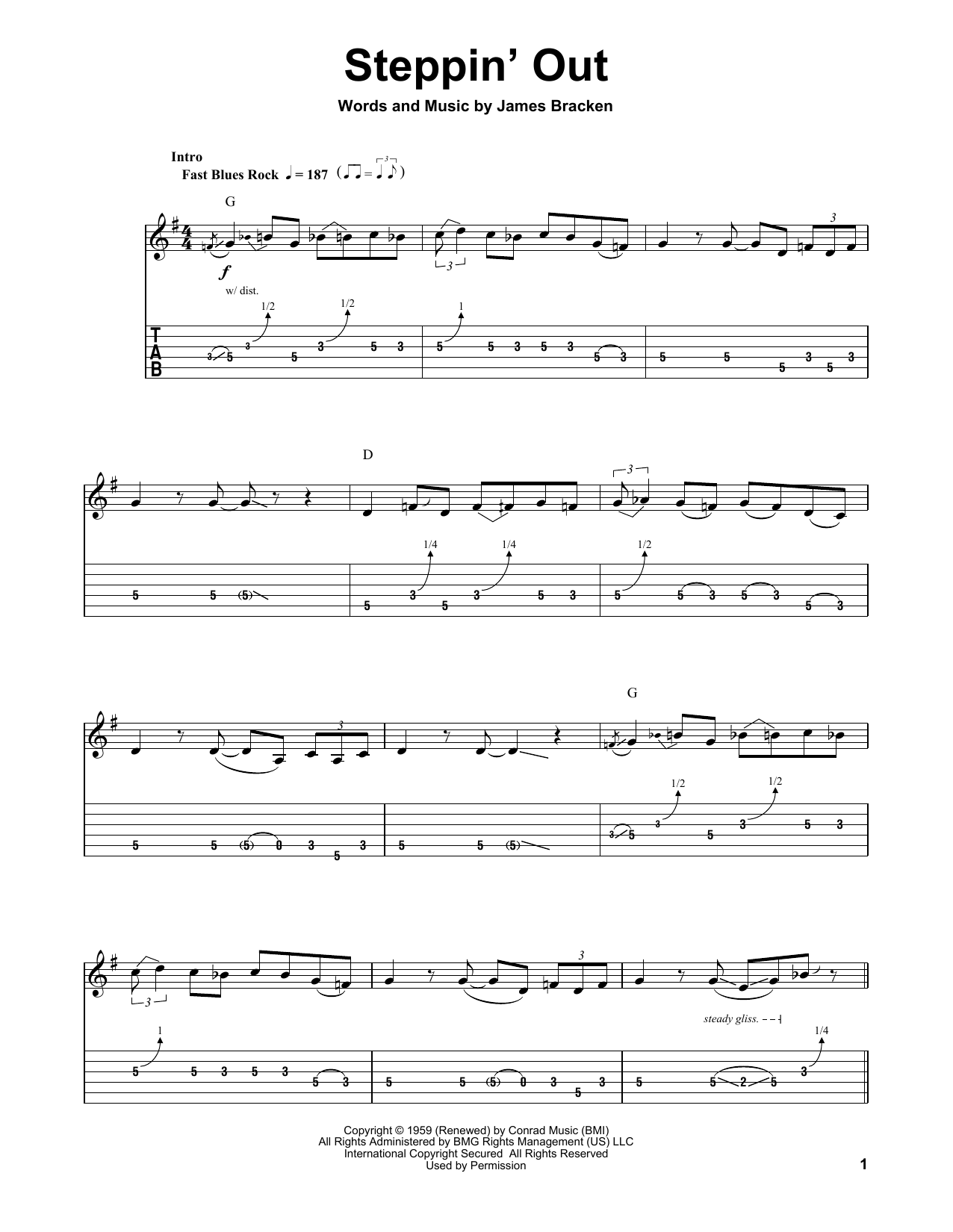 John Mayall's Bluesbreakers Steppin' Out Sheet Music Notes & Chords for Guitar Tab Play-Along - Download or Print PDF