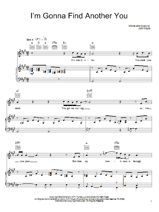 John Mayer I'm Gonna Find Another You Sheet Music Notes & Chords for Guitar Tab - Download or Print PDF