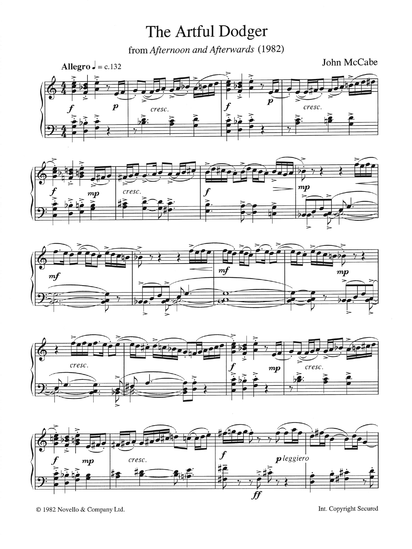 John McCabe The Artful Dodger Sheet Music Notes & Chords for Piano - Download or Print PDF