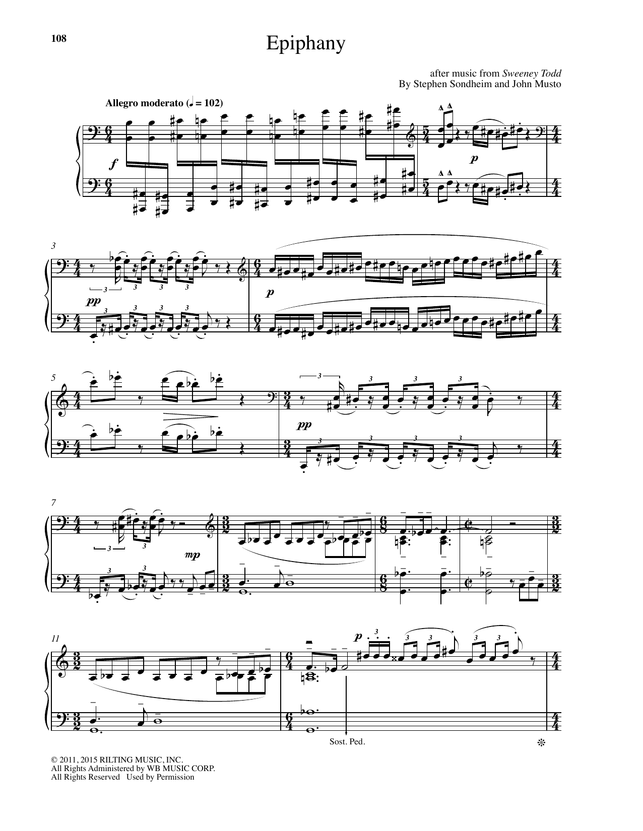 John Musto Epiphany Sheet Music Notes & Chords for Piano - Download or Print PDF