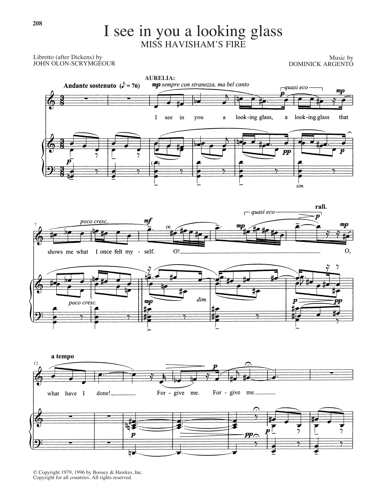 John Olon-Scrymgeour I See In You A Looking Glass Sheet Music Notes & Chords for Piano & Vocal - Download or Print PDF