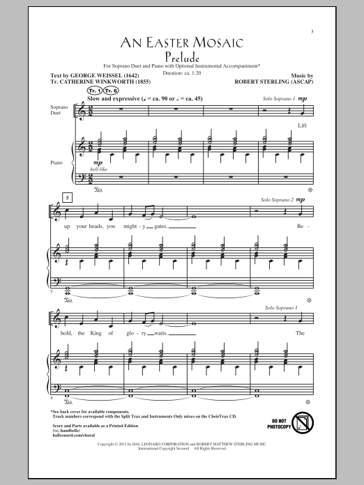 Robert Sterling An Easter Mosaic Sheet Music Notes & Chords for SATB - Download or Print PDF