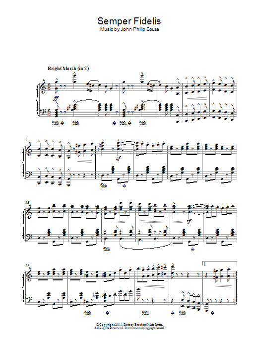 John Philip Sousa Semper Fidelis Sheet Music Notes & Chords for Lead Sheet / Fake Book - Download or Print PDF