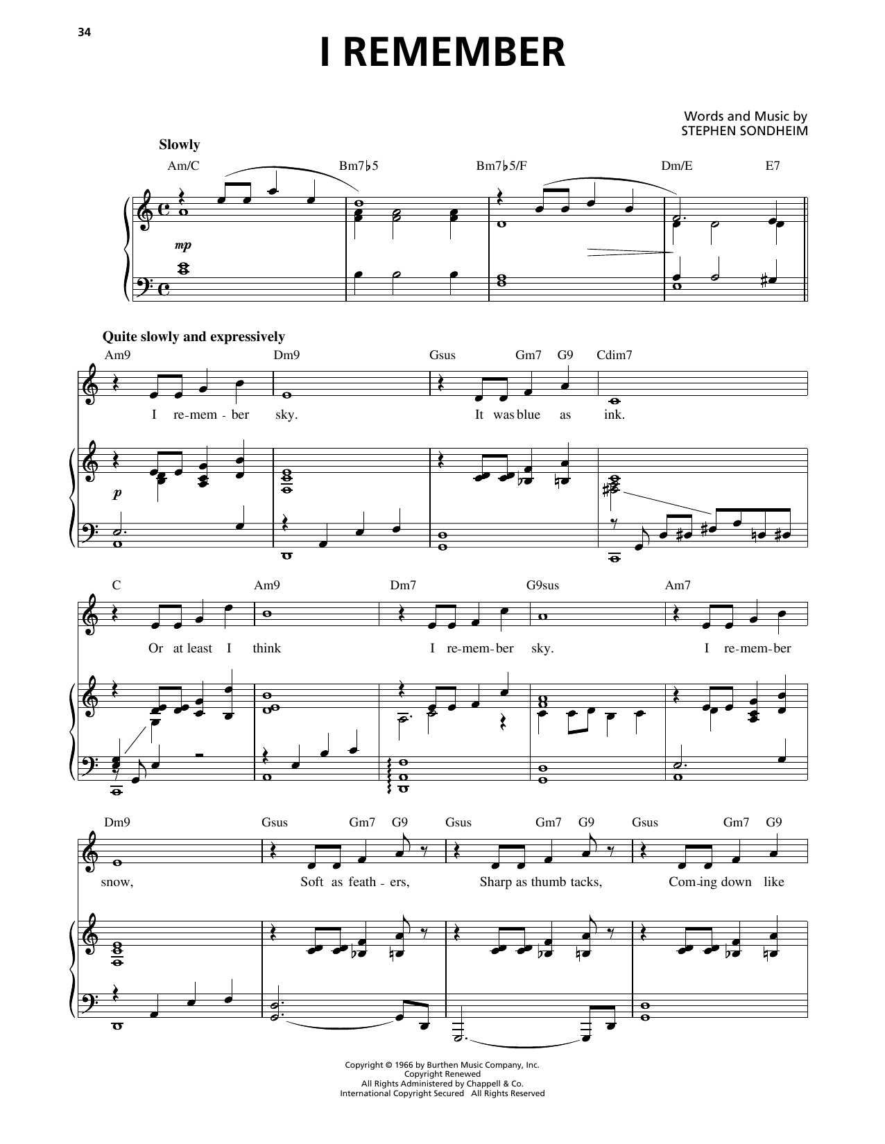 John Pizzarelli I Remember Sheet Music Notes & Chords for Piano, Vocal & Guitar Chords (Right-Hand Melody) - Download or Print PDF